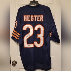 Devin Hester #23 Authenticated By PIA Football Jersey Blue XL Autographed NWOT